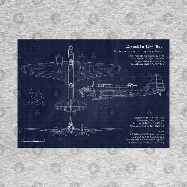 Ilyushin IL Bob Blueprint by Aircraft.Lover